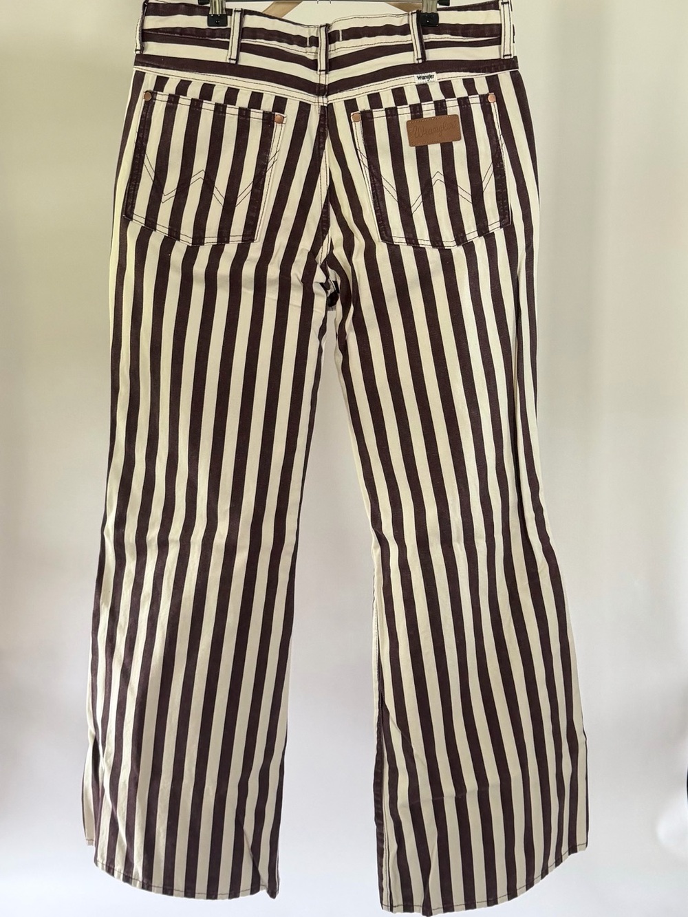 Wrangler Brown and cream Wanderer Striped Jeans - size 32x34